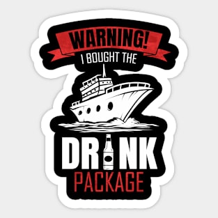 Cruising Drink Package Beer Cruise Vacation Sticker